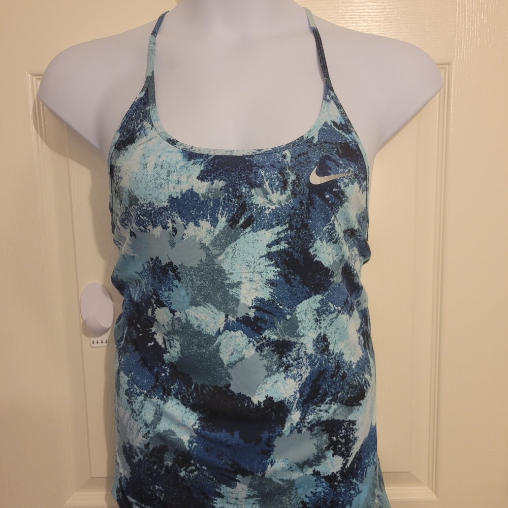 Nike Blue print Racerback Active Tank. Sz. 1X